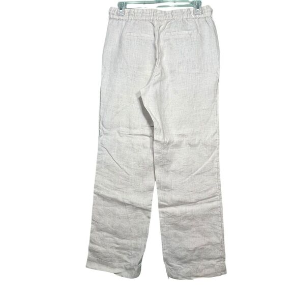 Charter Club Pants Womens Petite Small Beige Linen Drawstring Elastic Waist - Picture 3 of 12